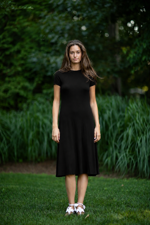 Allure Dress Solid Black