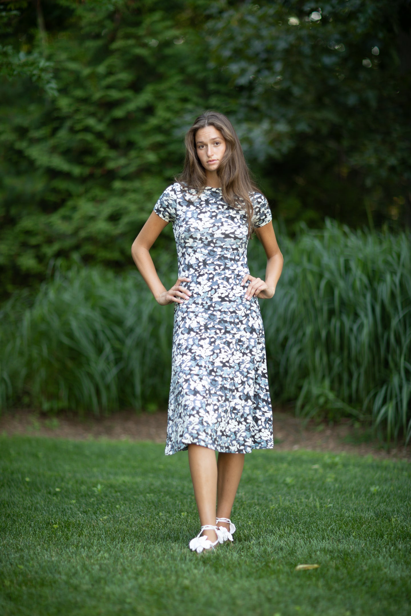 Allure Dress Hamptons Flowers Black & White