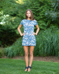 Allure Mini Dress Hamptons Flowers Blue