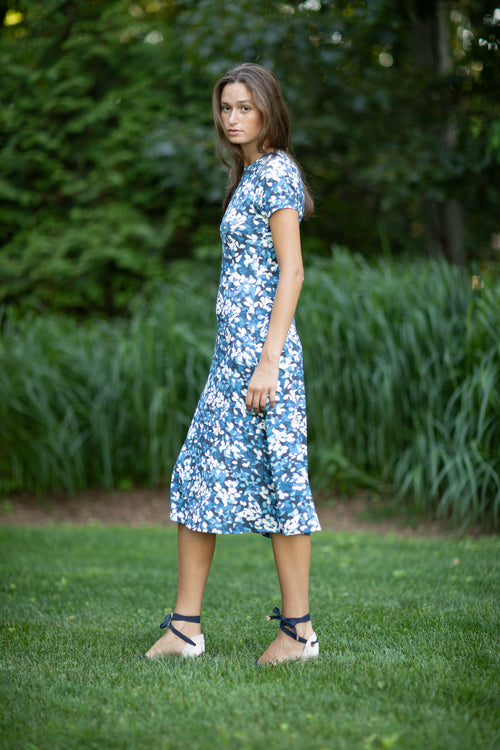 Allure Dress Hamptons Flowers Blue