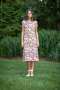 Allure Dress Hamptons Flowers Brown