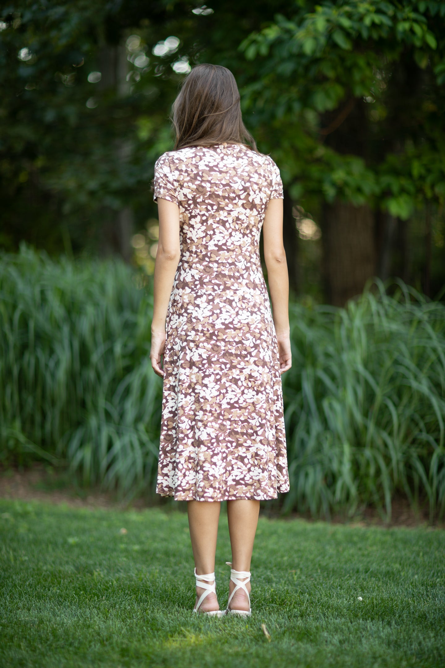 Allure Dress Hamptons Flowers Brown