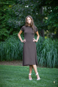 Allure Dress Solid Brown